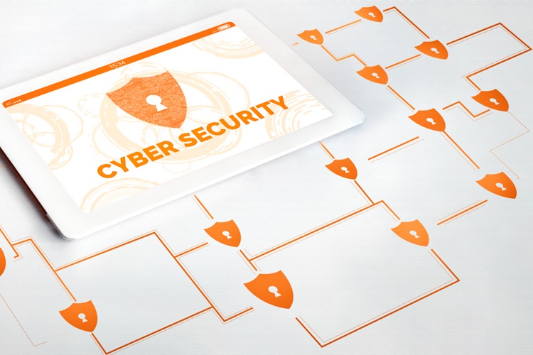 Creditcard cybersecurity met oranje slotjes