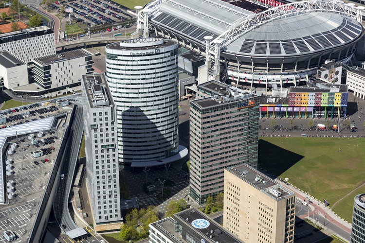 Arenapoort uit de lucht geoftografeerd