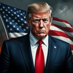 Donald,Trump,President,Of,The,United,States,,Against,A,Background