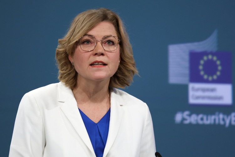 Press,Conference,By,European,Commission,Executive,Vice-president,Henna,Virkkunen,On