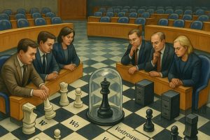 Woo-schaakspel regering versus oppositie Ai gegenereerd